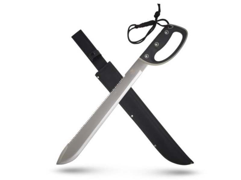 Two Tone Full Tang Gardening Machete with Nylon Sheath  - Stainless Steel