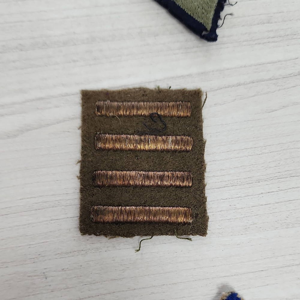 Two WW2 US 7th Army Seven Steps to Hell Patch One 19th Corps Tomahawk plus more