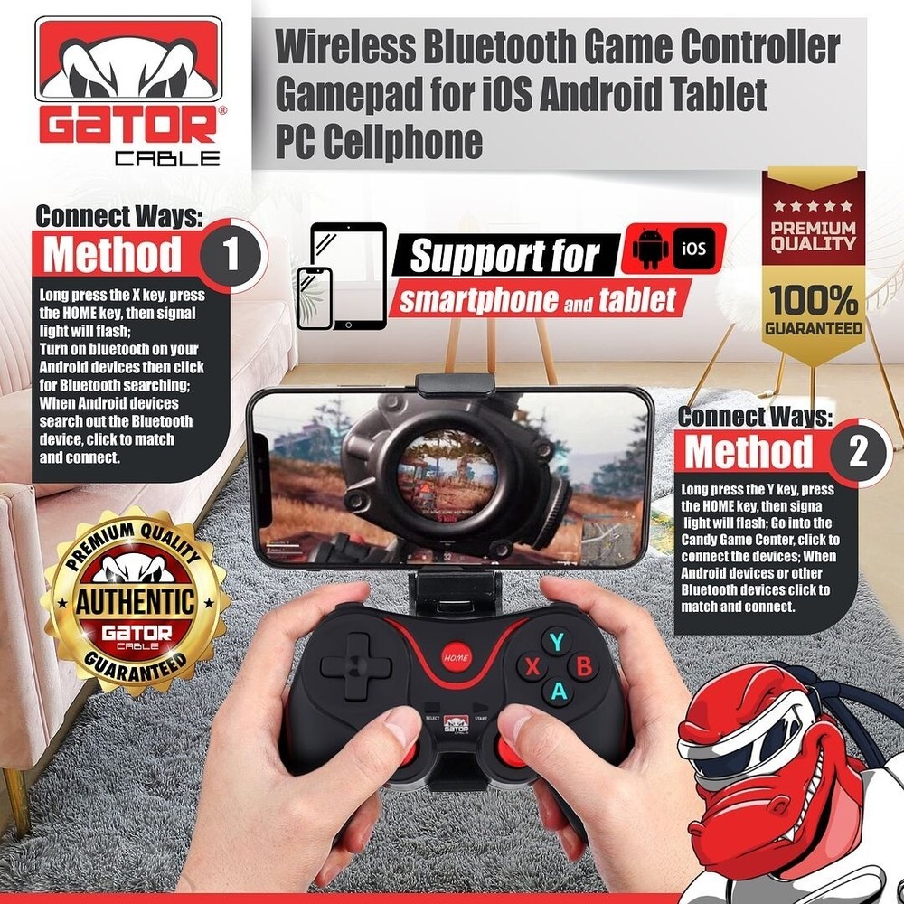 Wireless Bluetooth Game Controller Gamepad For Android iPhone Tablet PC Phone