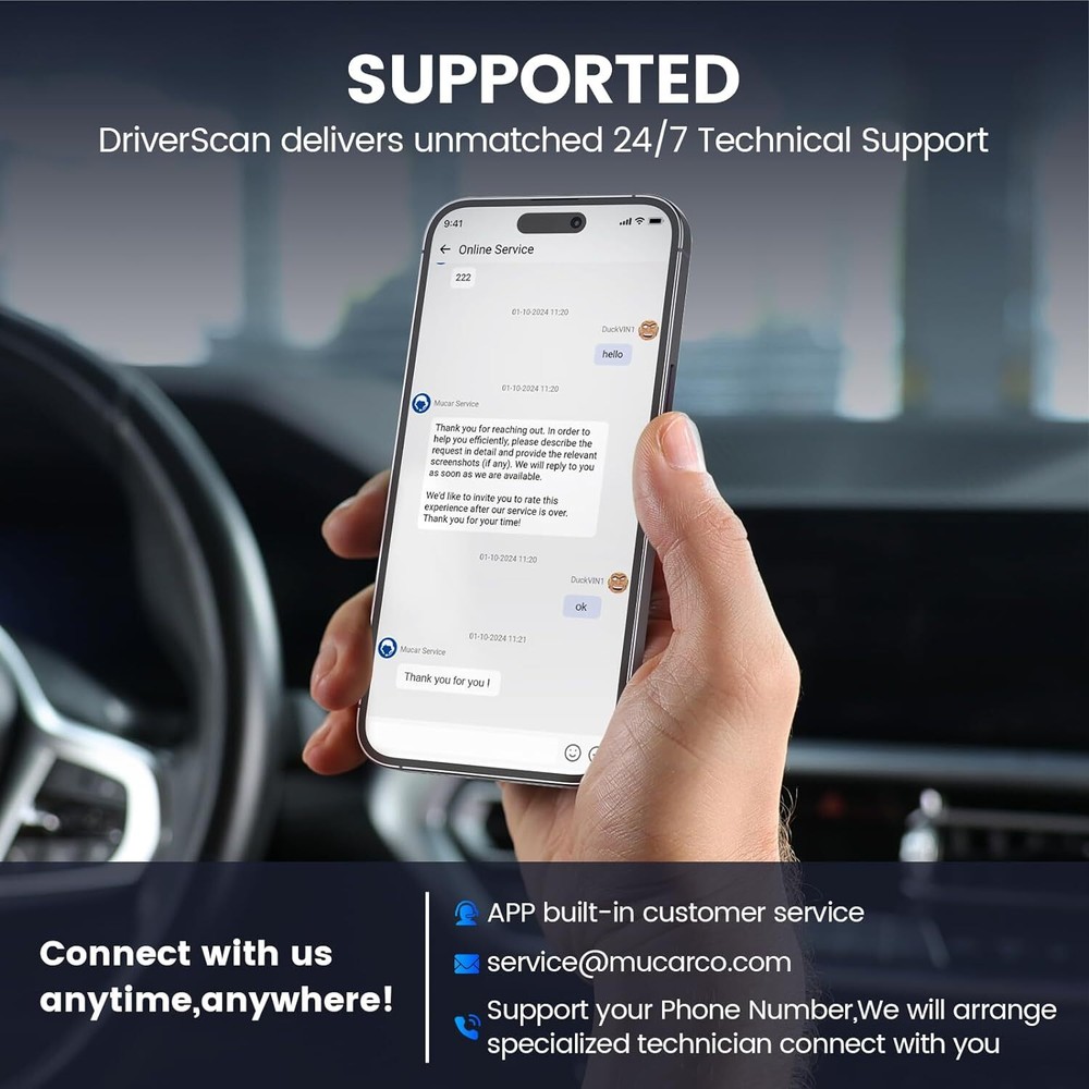 MUCAR DriverScan Bidirectional All System Car Diagnostic Tool Full OBD2 Function