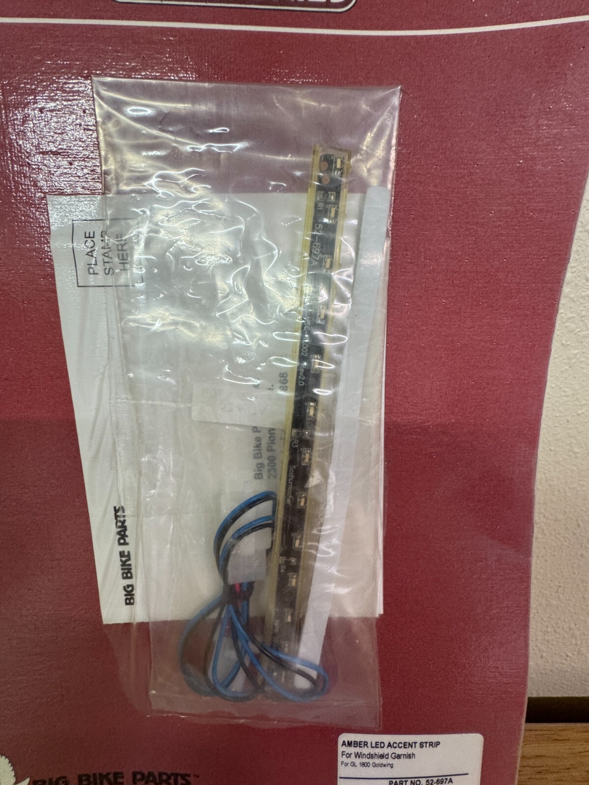 Show Chrome Accessories Honda GL1800 Amber LED Accent Strip Part # 52-697A New .