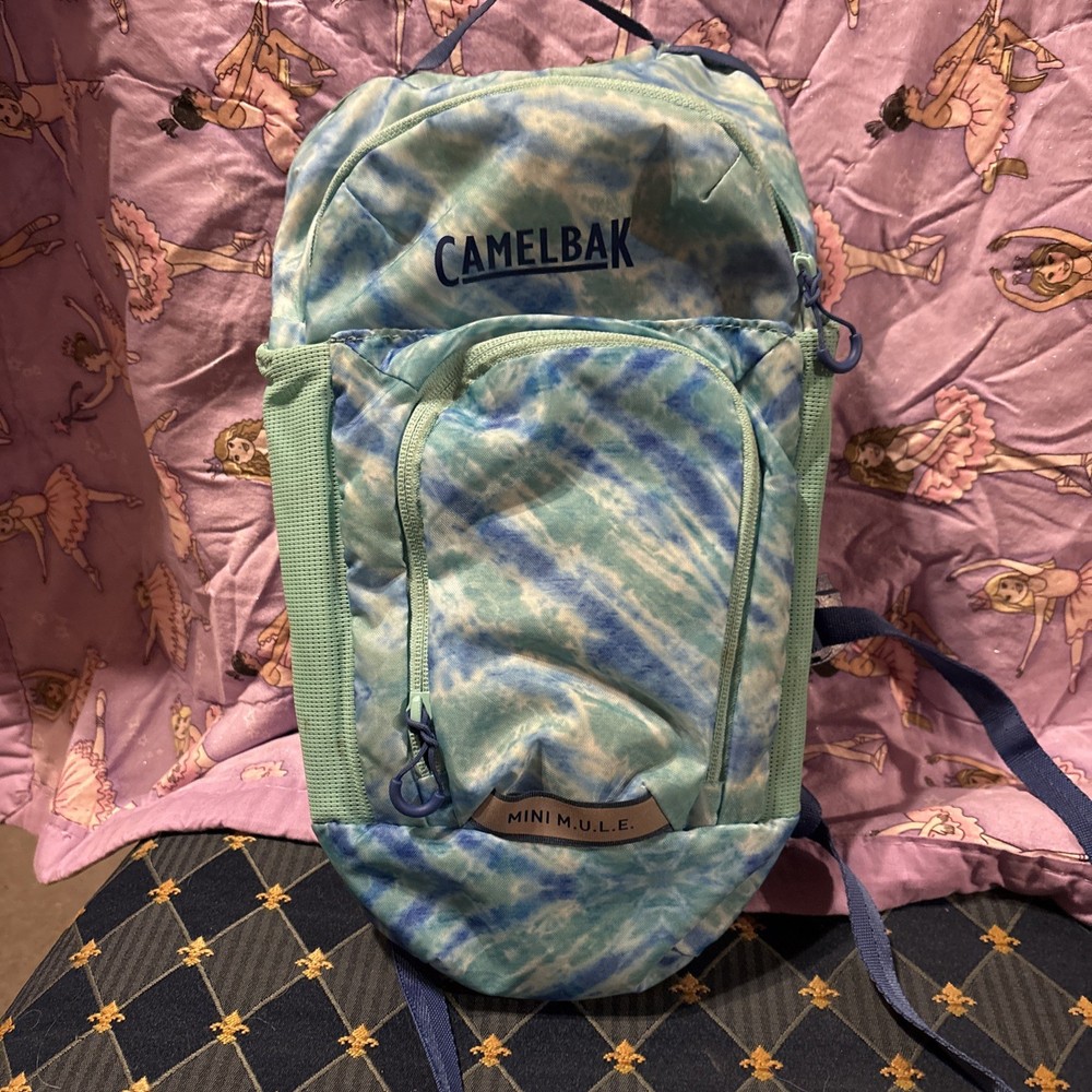 Camelback Mini Mule Pack Hiking Backpack Blue and Green Backpack
