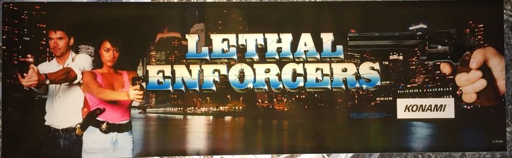 Lethal Enforcers Arcade Marquee 27"x8"