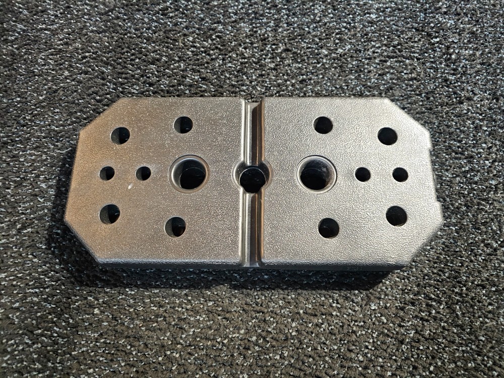 Vinyl Rectangle Weight Plate 10 LBS 14.5" L x 7" Stackable, Black