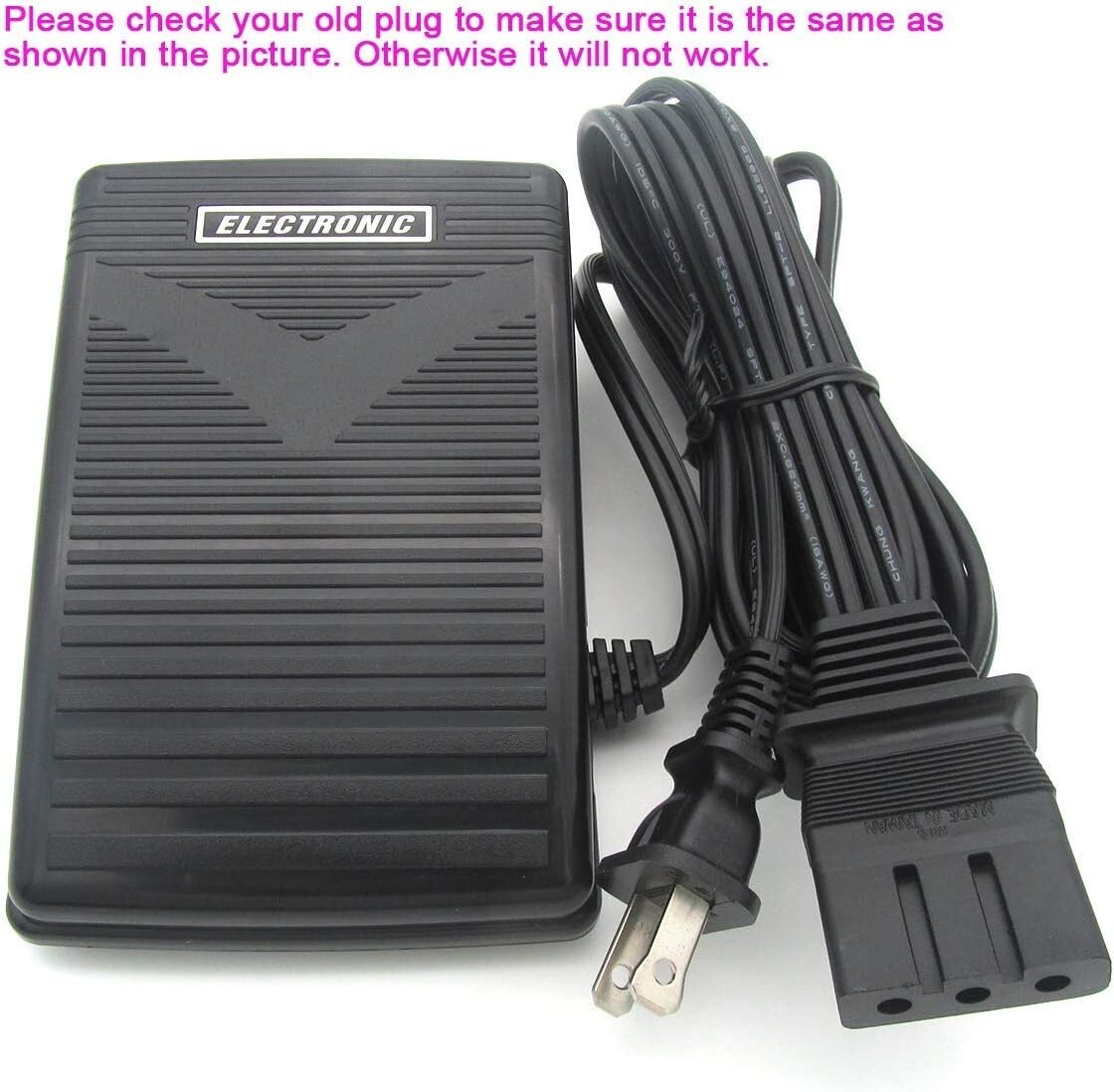 110V Foot Control w/ Cord – Fit Brother 1034D, 1134D, 1634D, 2034D, 3034D, 3234D
