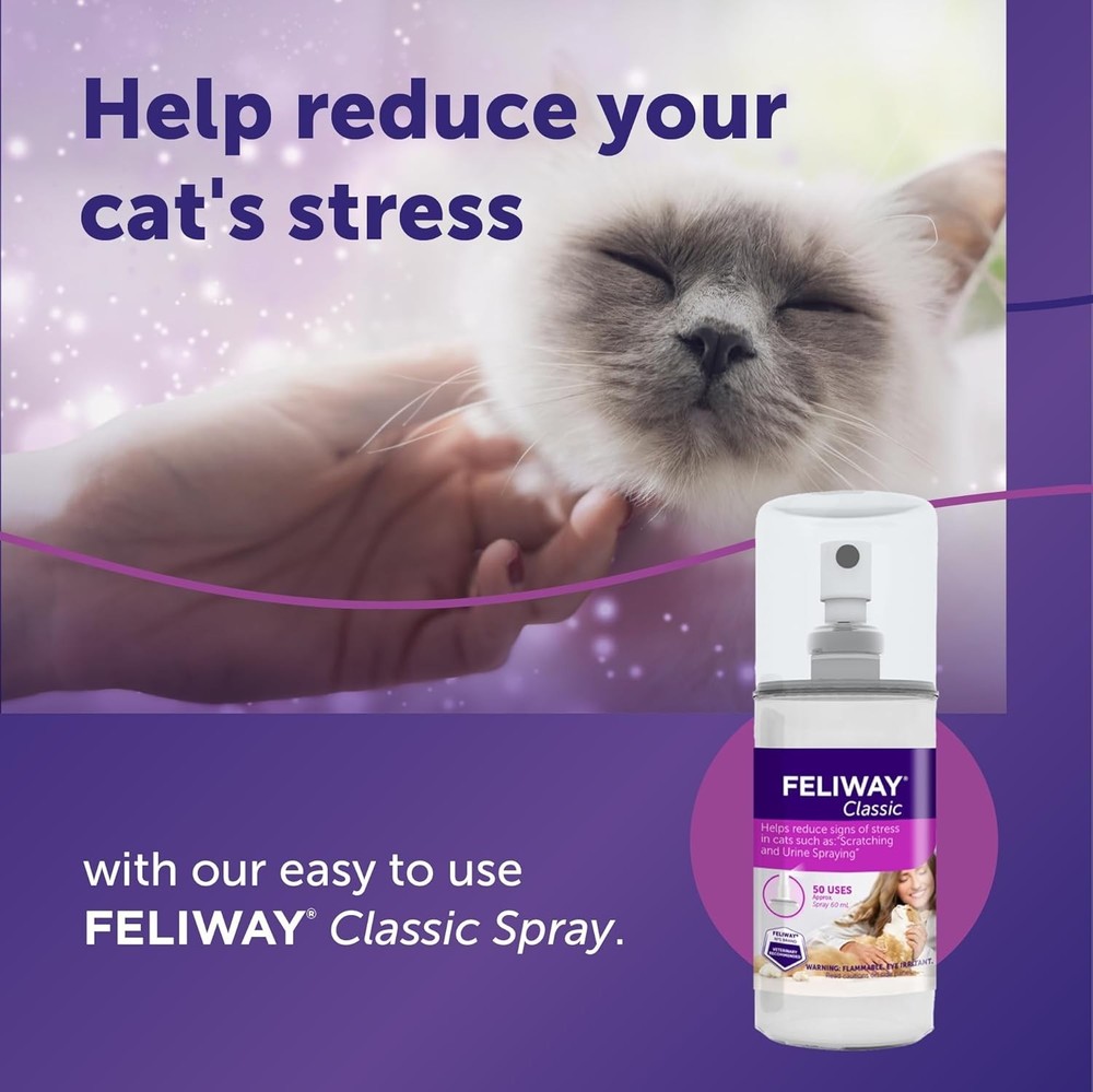 60ml Cat Calming Spray - Effective Pheromone Solution for Anxious Pets