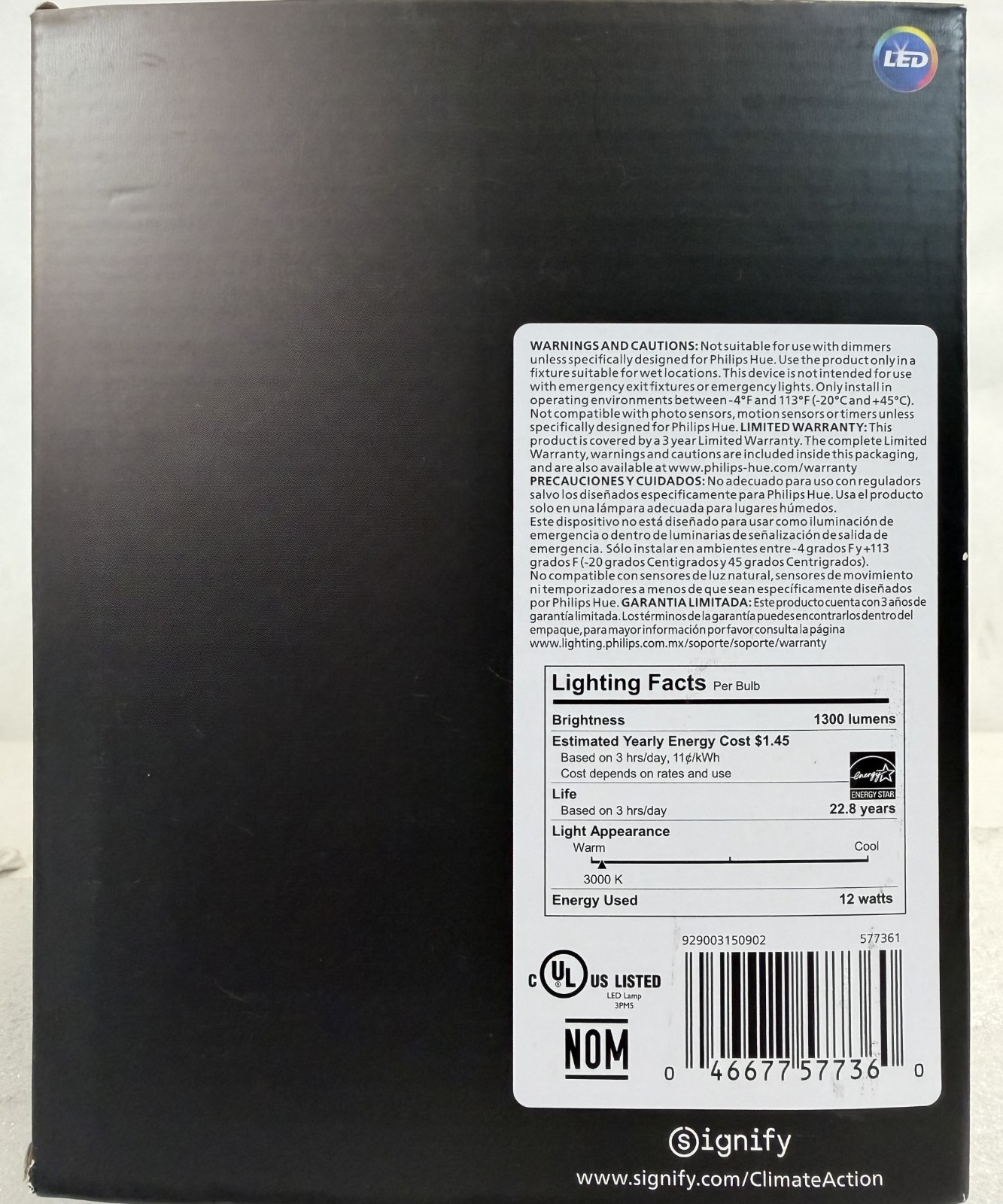 Philips Hue White Outdoor LED 100W Equivalent Smart Bulbs E26 (2 Bulbs)-FREE S/H