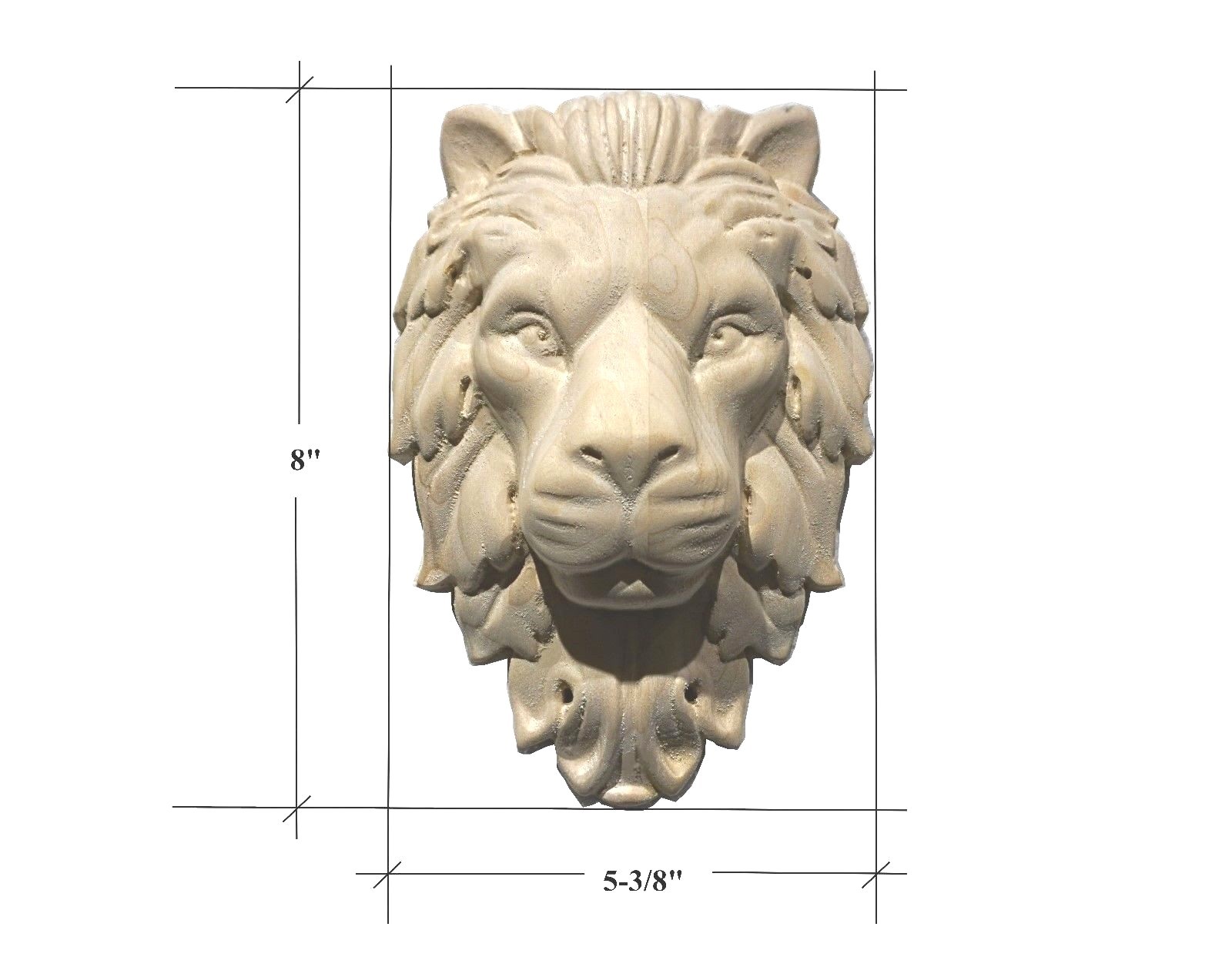 Lion Head Hand Carving Corbel / Applique.