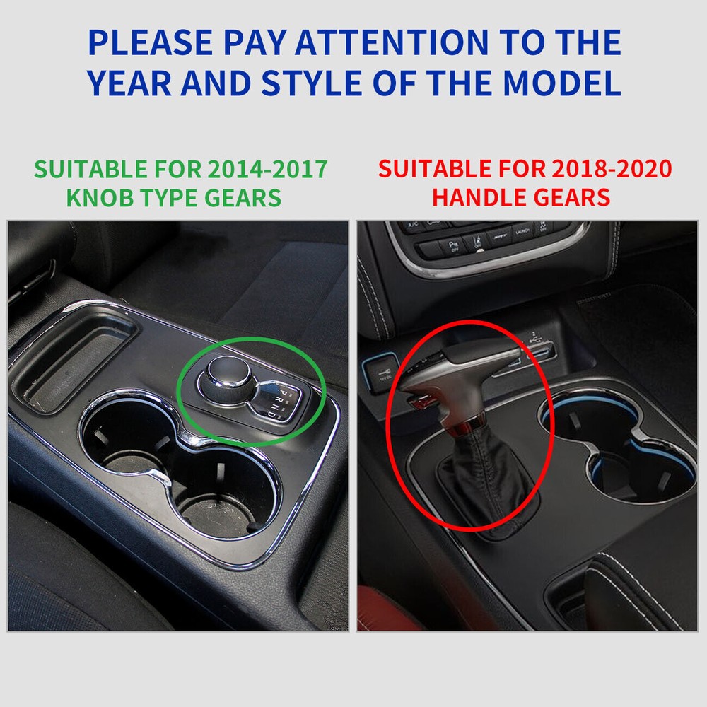 Center Console Gear Shift Cover Trim Panel Decor for Dodge Durango Carbon Fiber