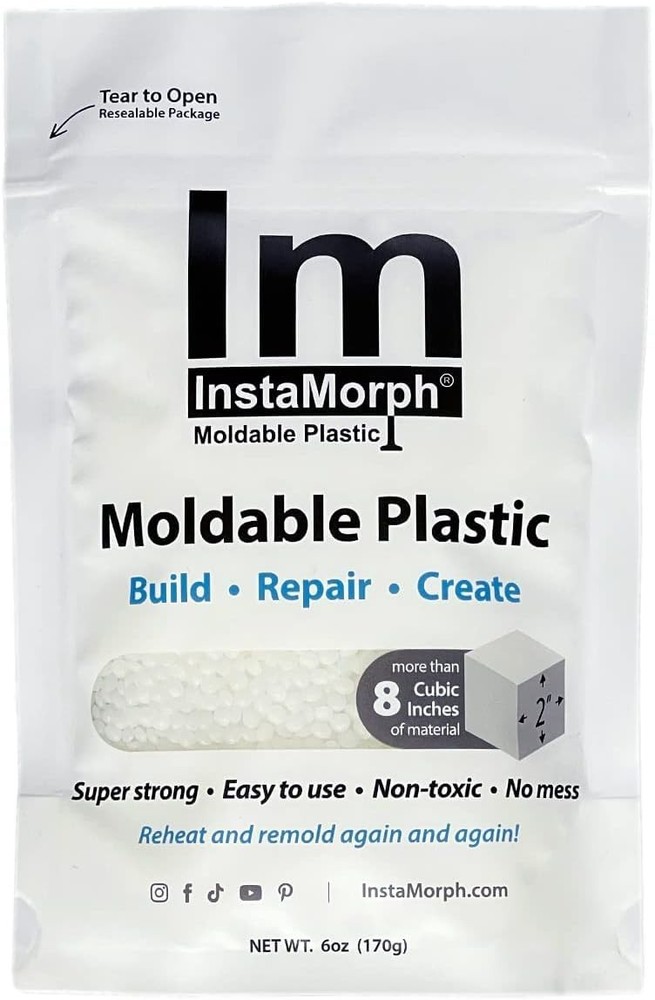InstaMorph | Thermoplastic Beads, Meltable Polymorph Pellets | 6oz White