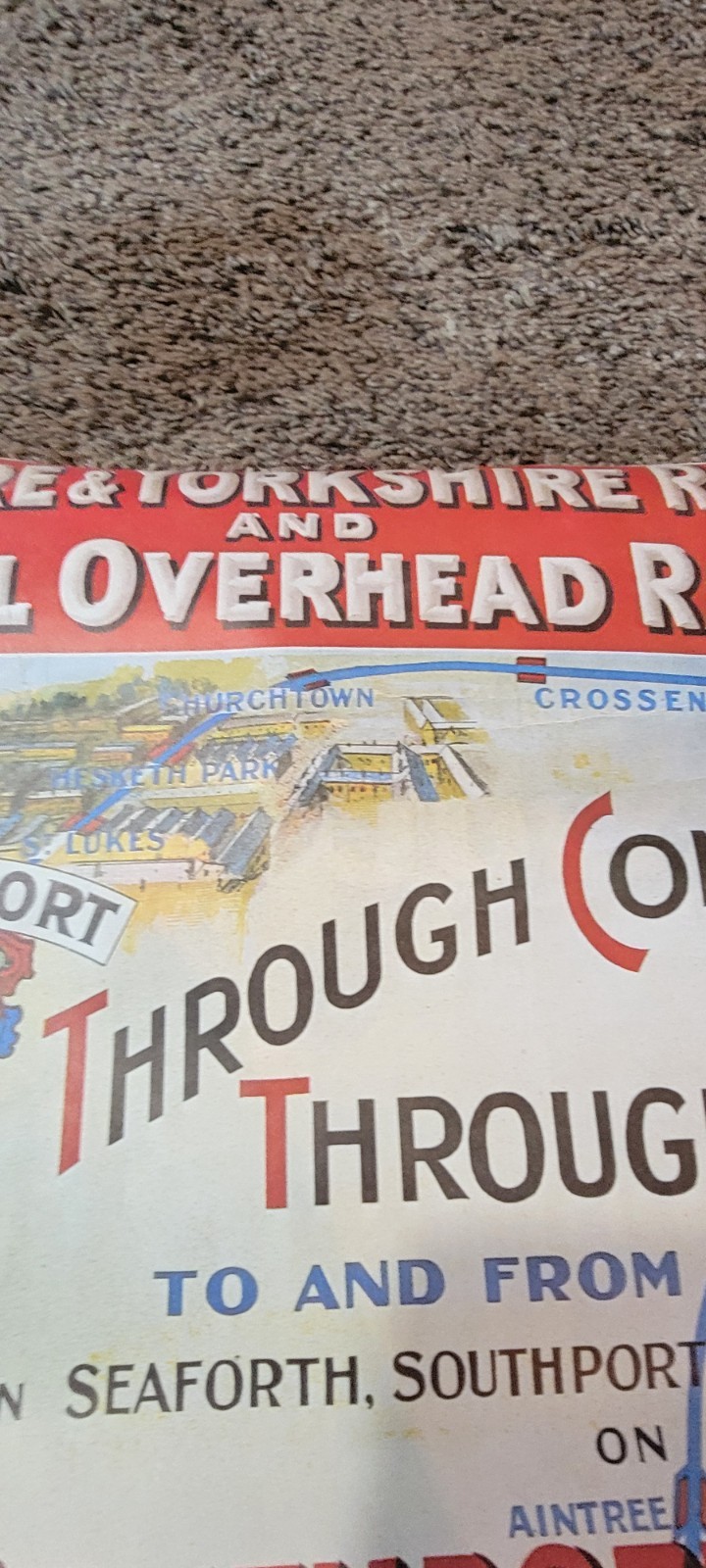 The Liverpool Overhead Railway Poster Lancashire Yorkshire Southport 2/79