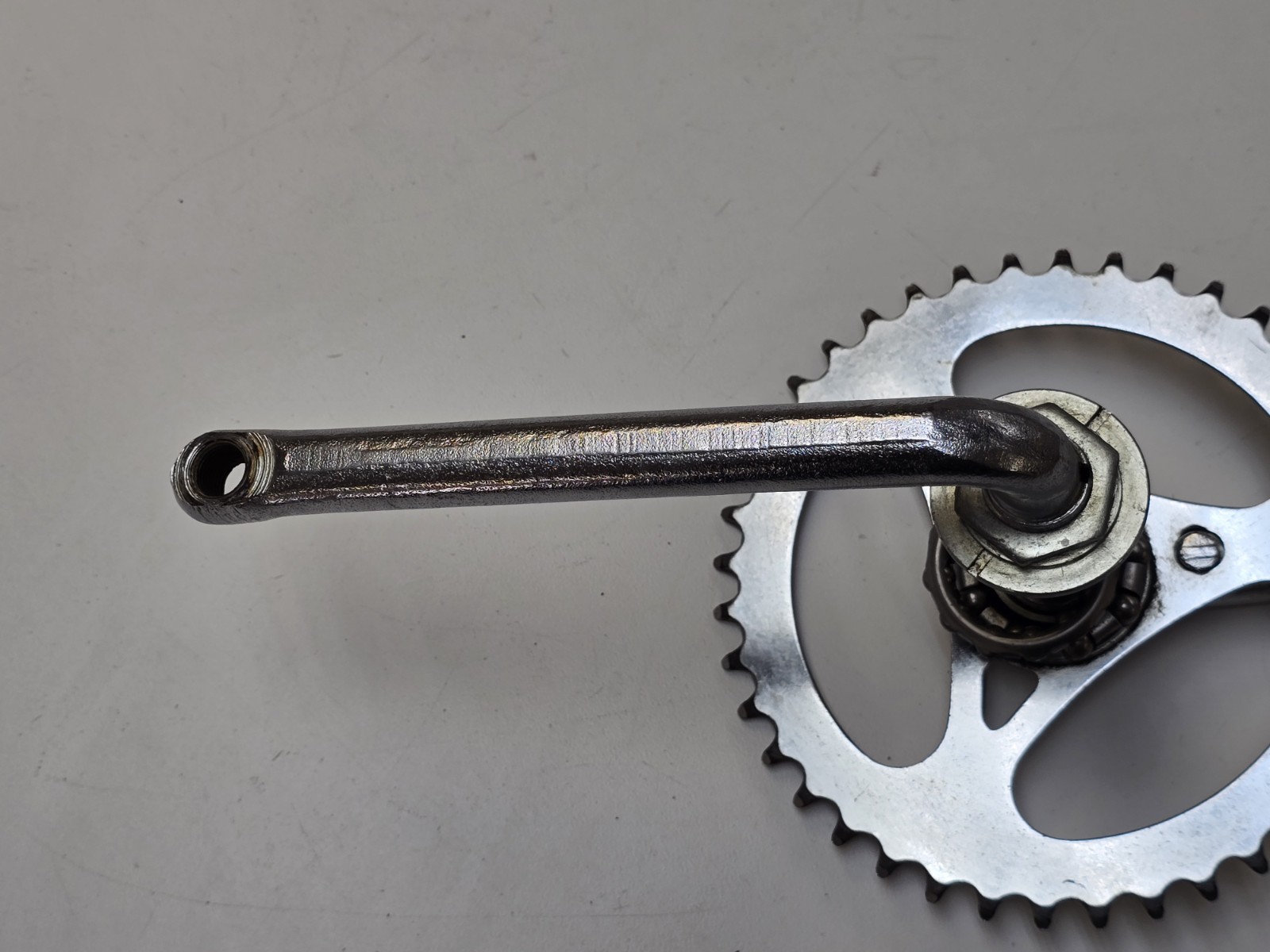 1981 Takagi Crankset One Piece 175MM x 24TPI Three Arrow Sprocket Old Scool BMX