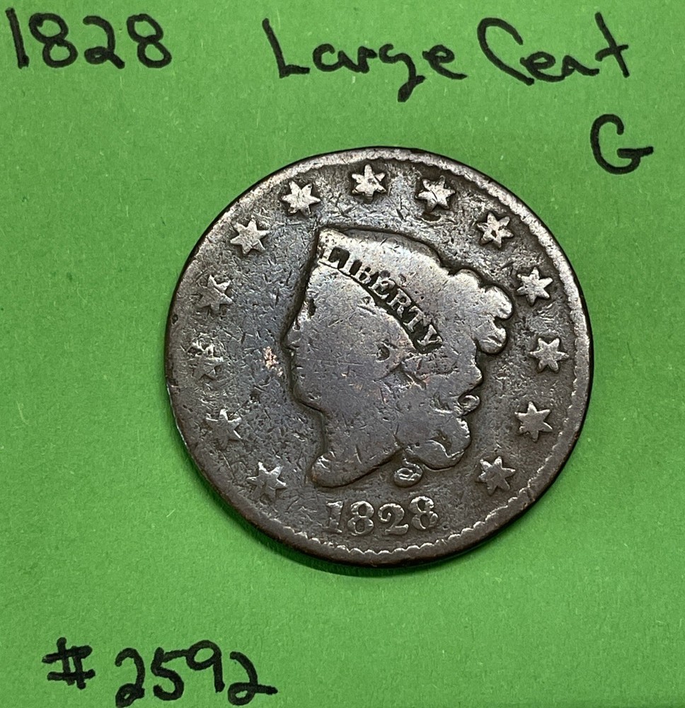1828 Large Cent 1c Good