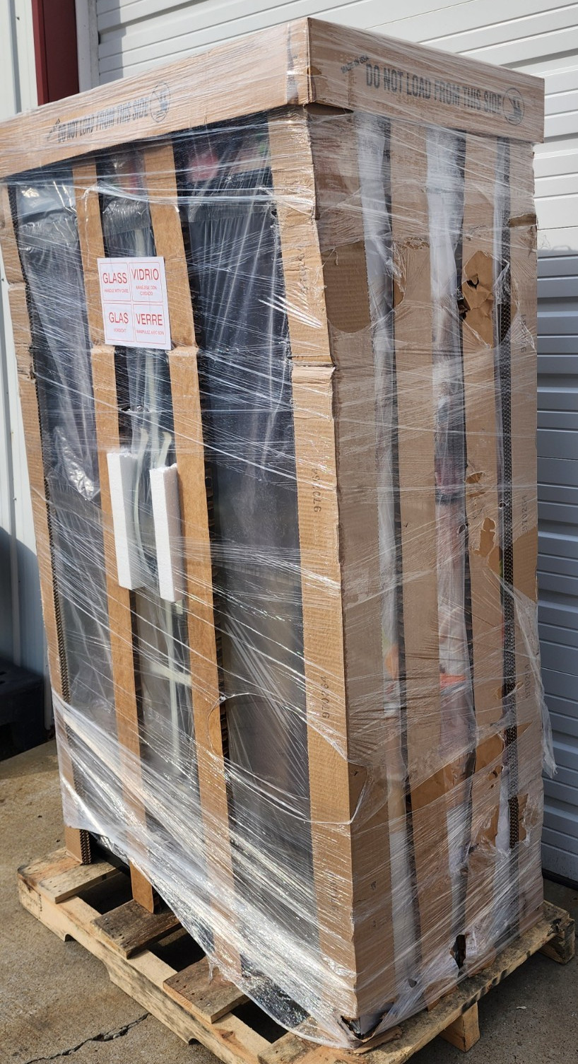 NEW TRUE TVM-48SL-HC~VM01 47 1/8" TWO SECTION GLASS DOOR MERCHANDISER