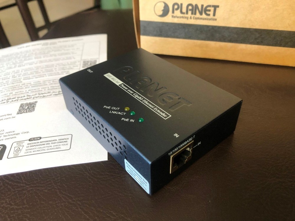 Planet POE-E201 Power Over Gigabit Ethernet Data Extender + Daisy Chain