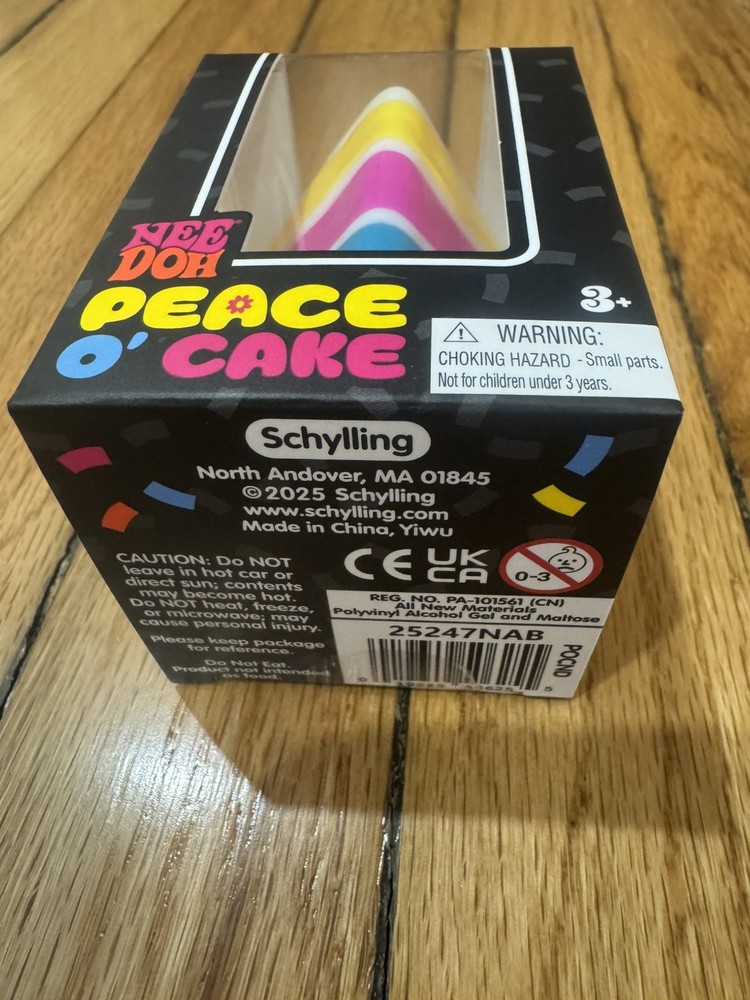 Authentic NIB NeeDoh Peace O’ Cake Squishy Soft Cloud