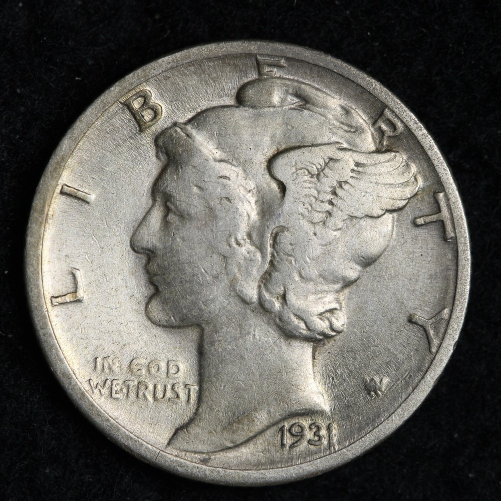 1931-D Mercury Silver Dime CHOICE AU E247 SCL