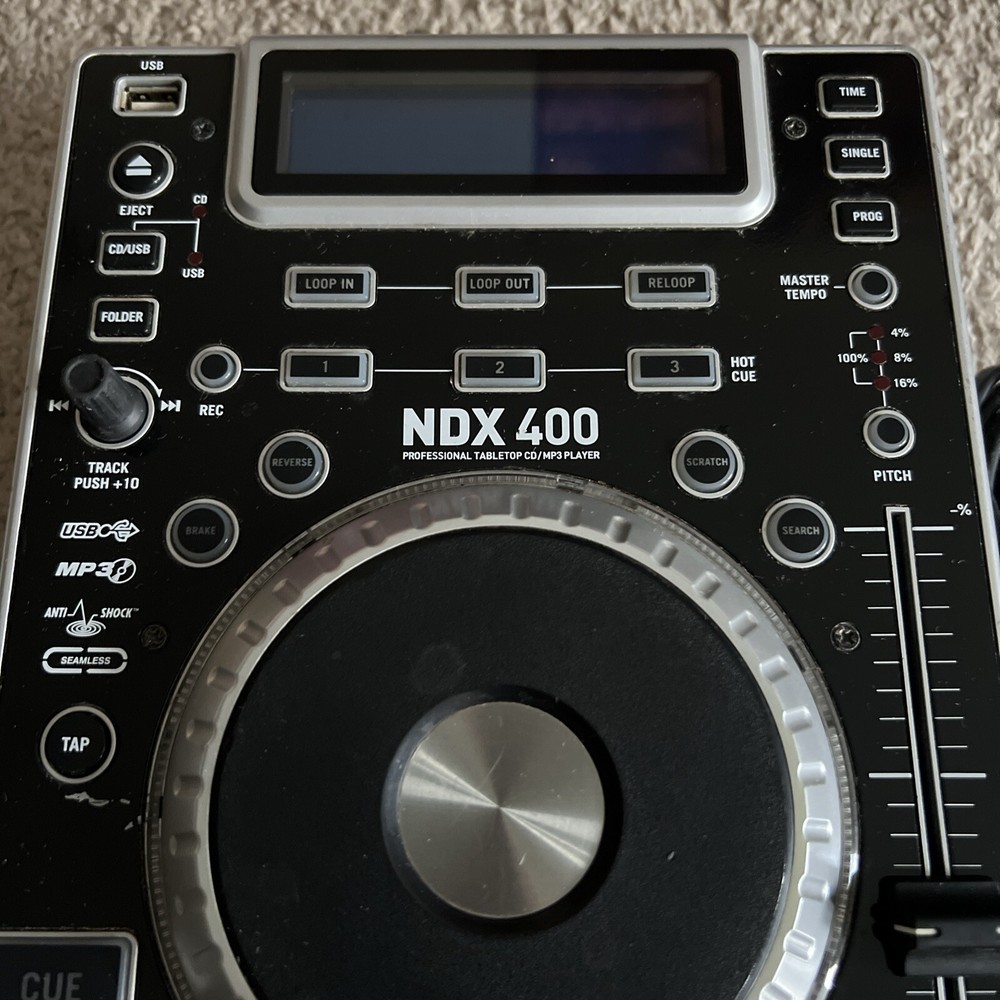 Numark NDX 400 DJ Professional Tabletop CD/MP3 Player Controller For Parts READ