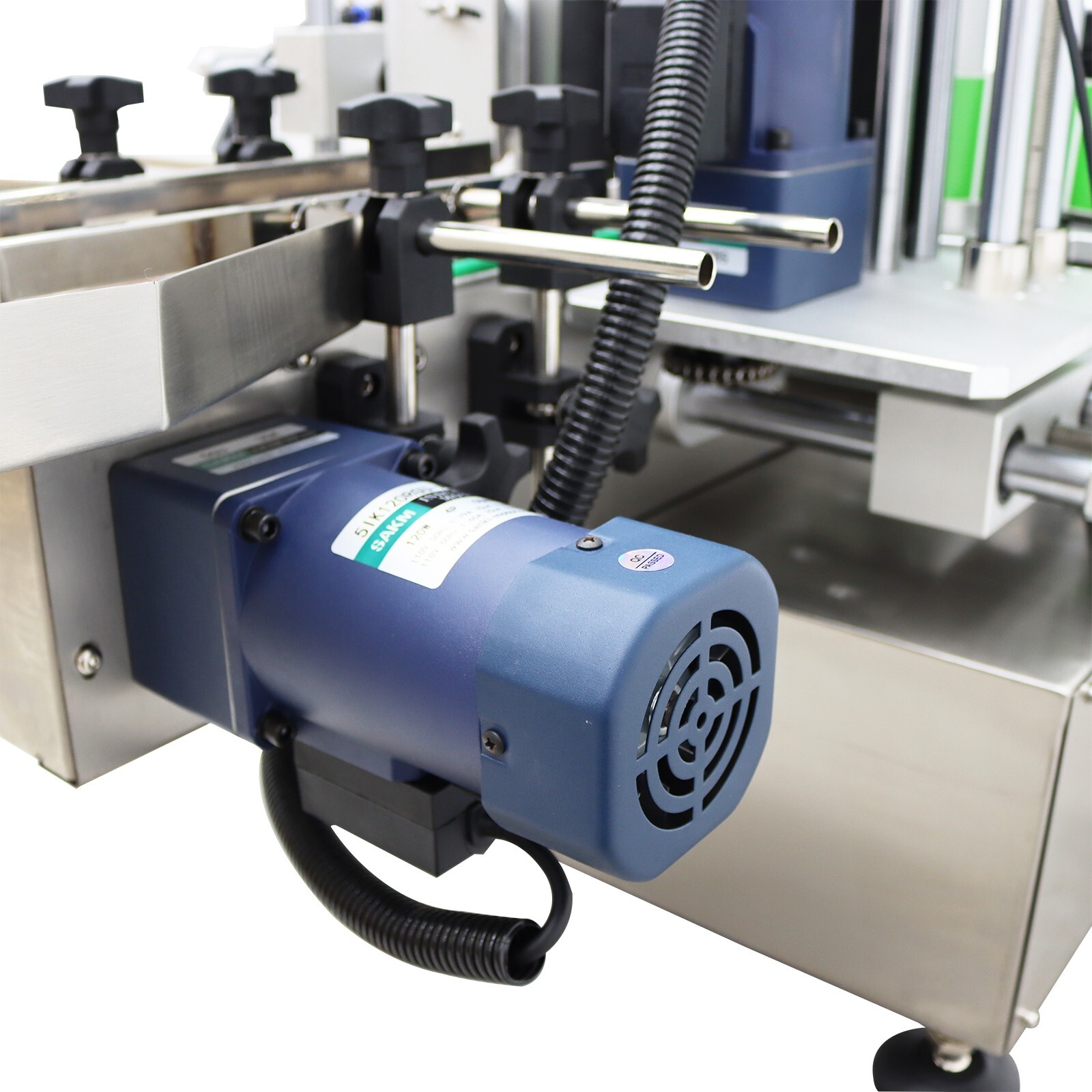 Automatic Round Bottle Labeling Machine Bottle/Can/Wine Labeler Full Label 110V