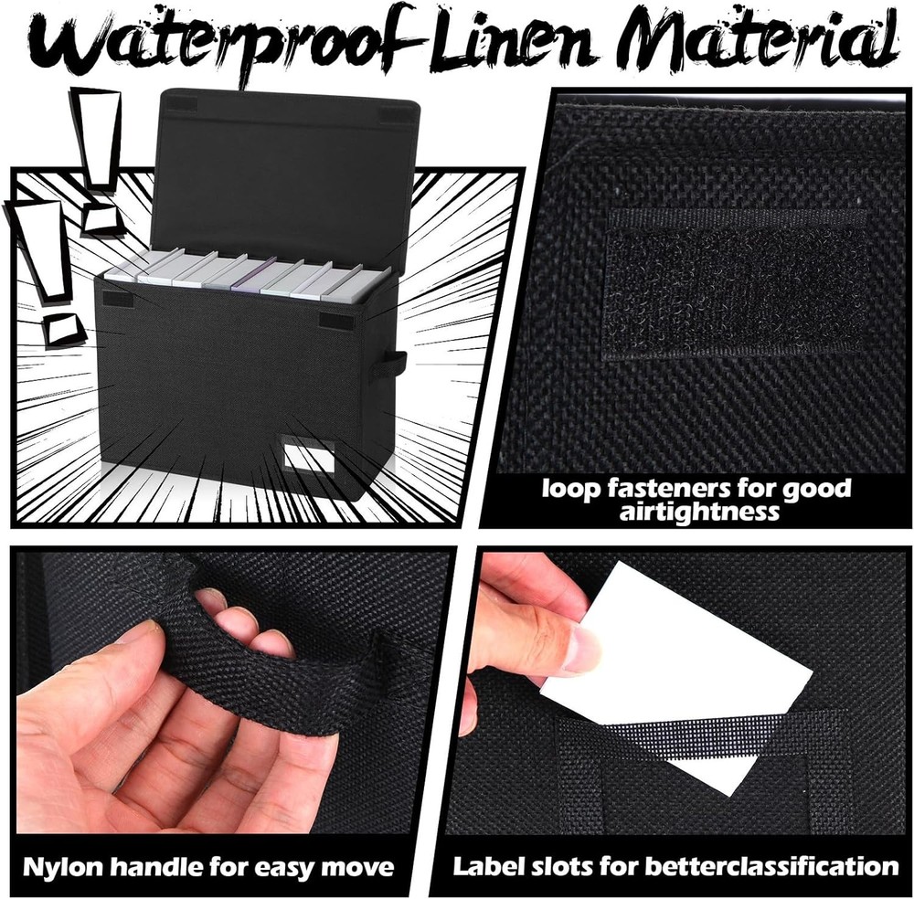 6 Pcs Comic Book Storage Boxes, Back to School Collapsible Comic Short Box Case