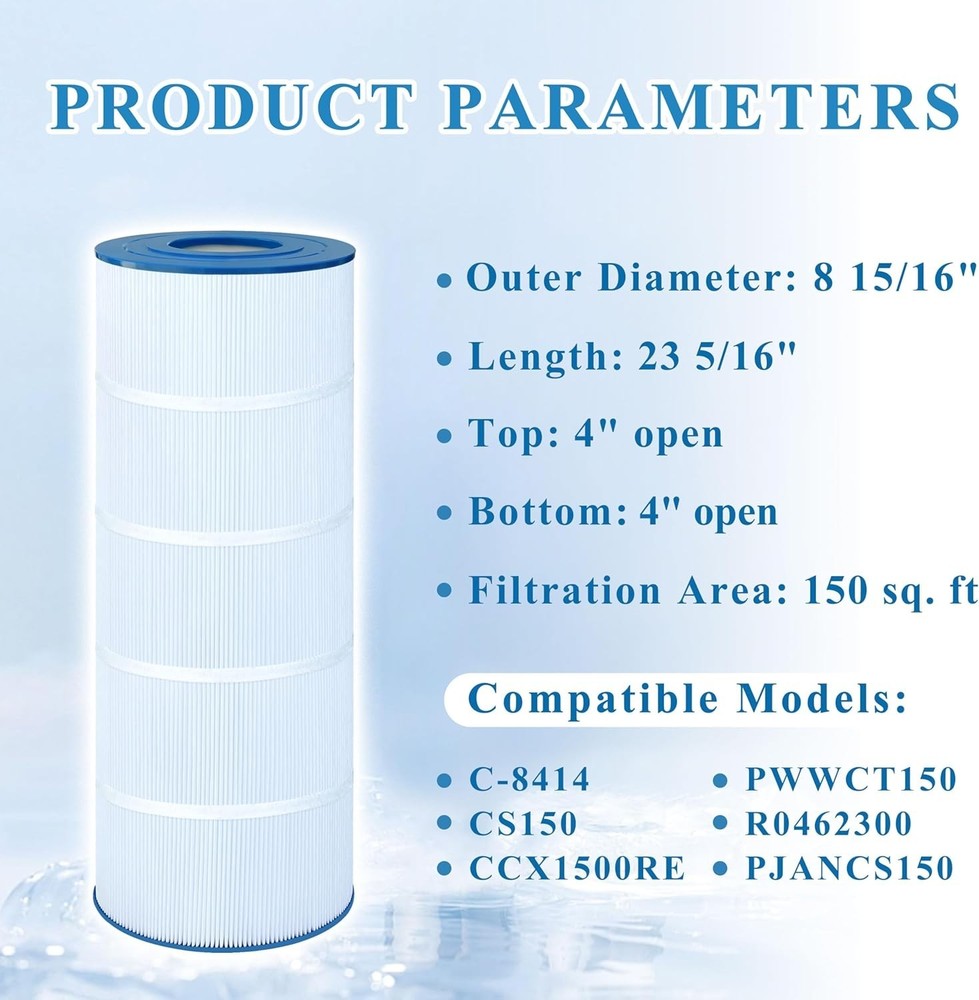 Pool Filter Compatible with Jandy CS150, Pro Clean 150 - 1 Pack