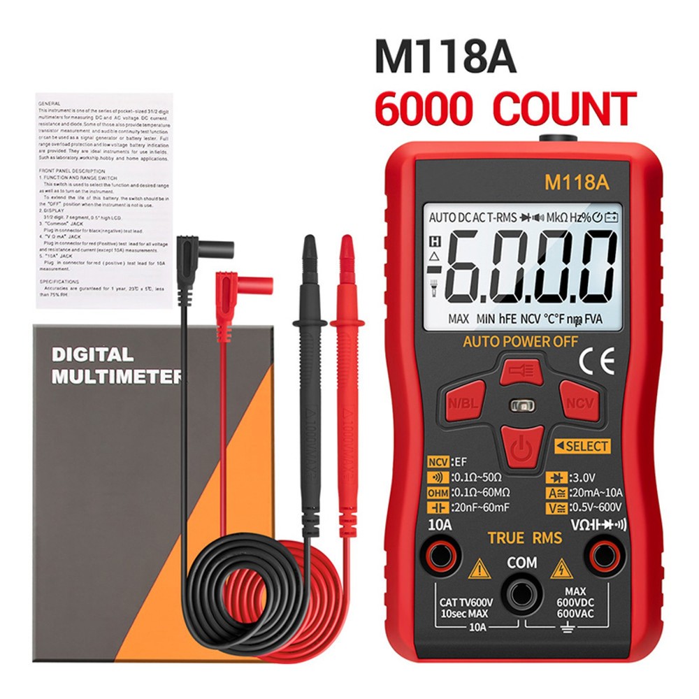 ANENG M118A Multifunktions-Digitalmultimeter-Hand-AC/DC-Spannungstester NCV