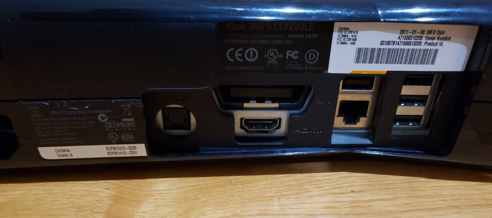 Xbox 360 S Slim Bundle 1439 250GB Console, Kinect Controller Power HDMI, TESTED