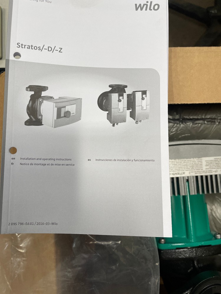 Wilo Stratos 1.25 x 3-30 high efficiency circulator