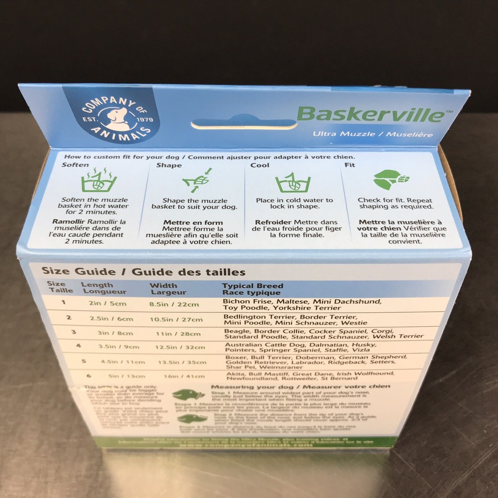 Baskerville Ultra Muzzle Dog Comfortable Plastic Mesh Basket Black Size 3
