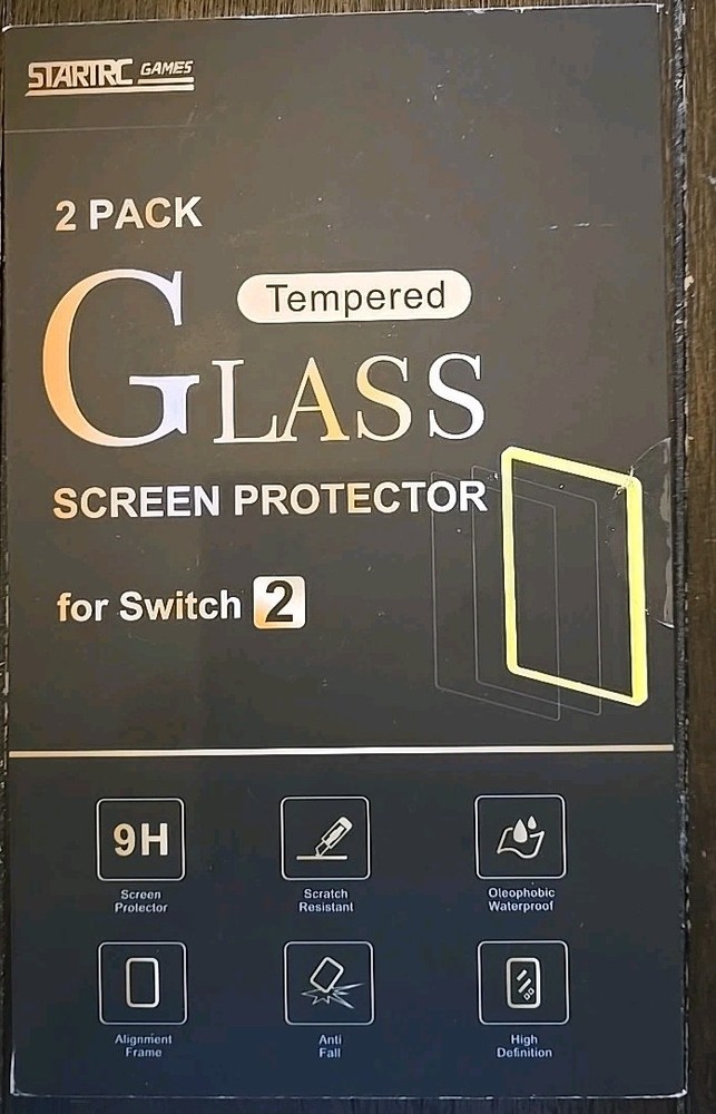 Startrc Games 2 Pack Tempered Glass Screen Protector For Switch 2