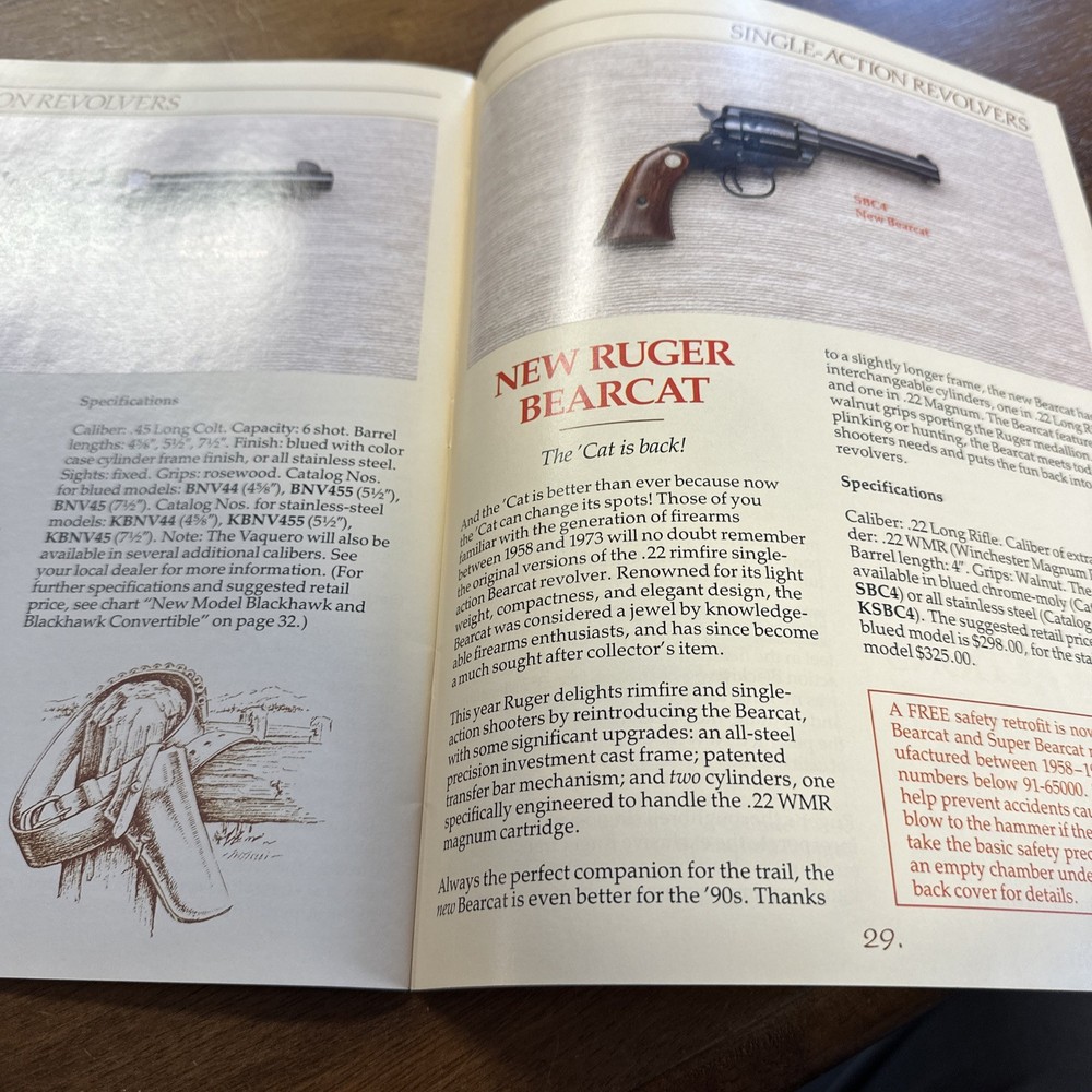 Vintage 1993 Ruger Fine Firearms catalog