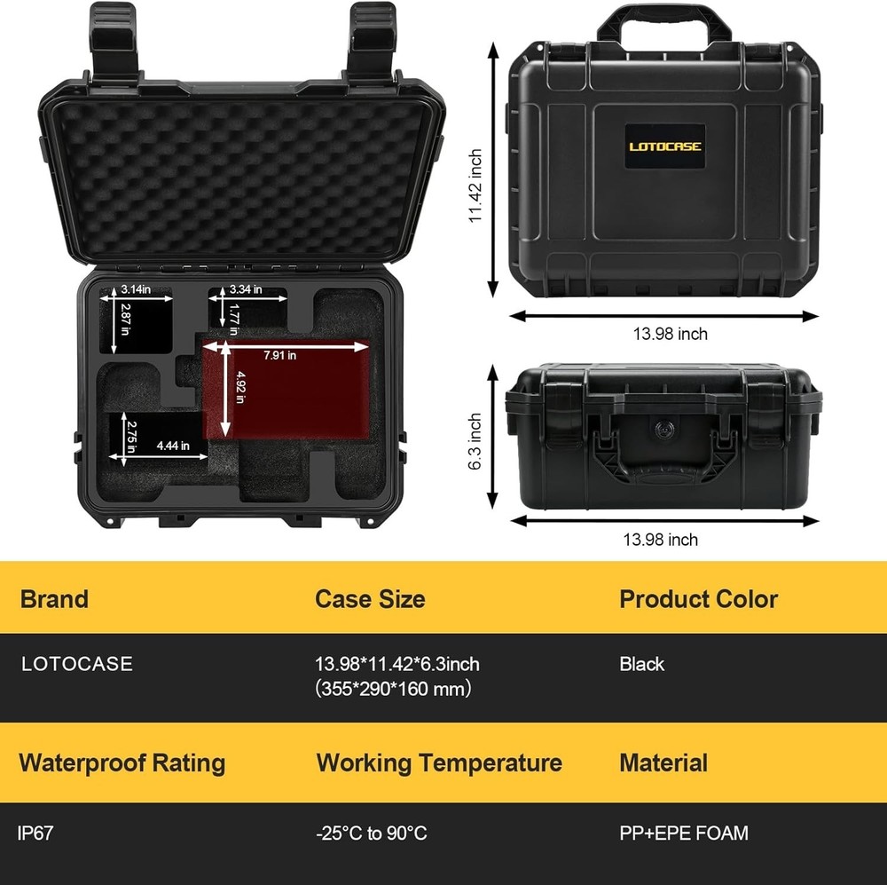 Impact Drill Driver Case for Dewalt: Waterproof Tool Box for Dewalt 20V Tools...