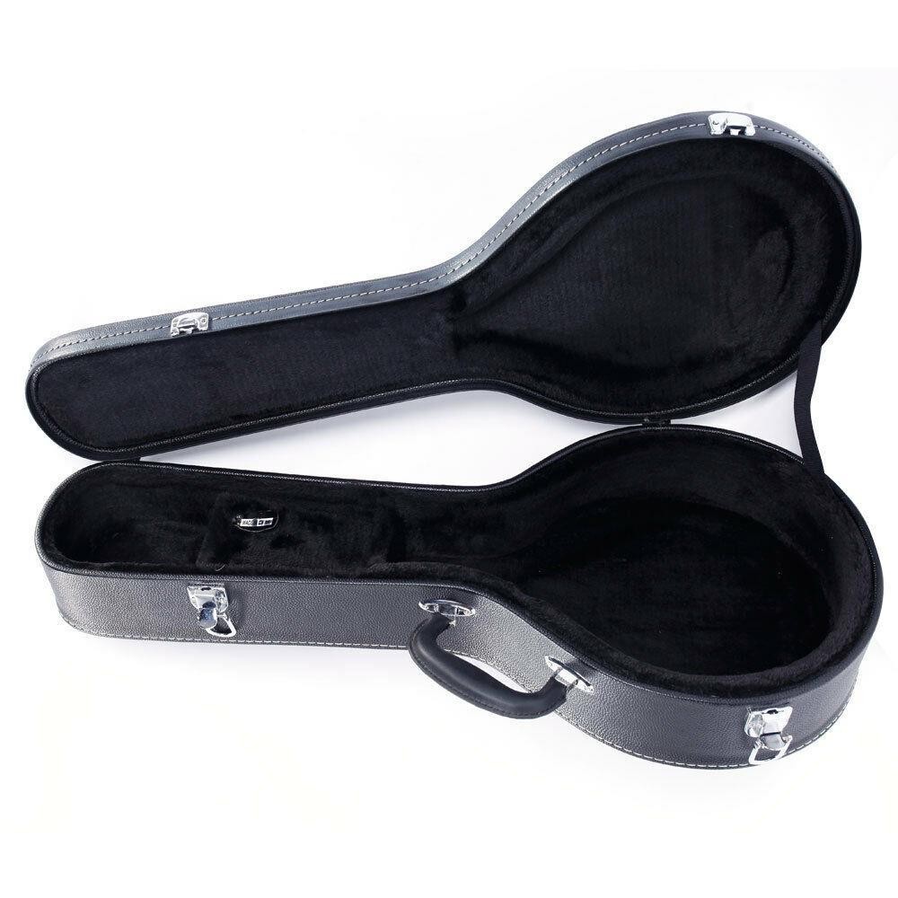 Glarry A-Style Microgroove Pattern Mandolin Leather Case