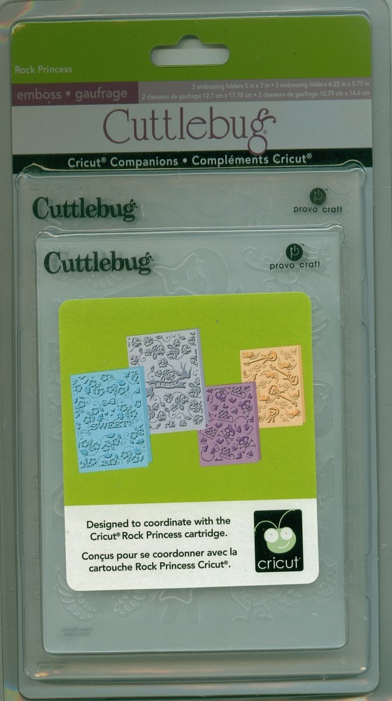 CUTTLEBUG embossing folder set ROCK PRINCESS (4pcs)