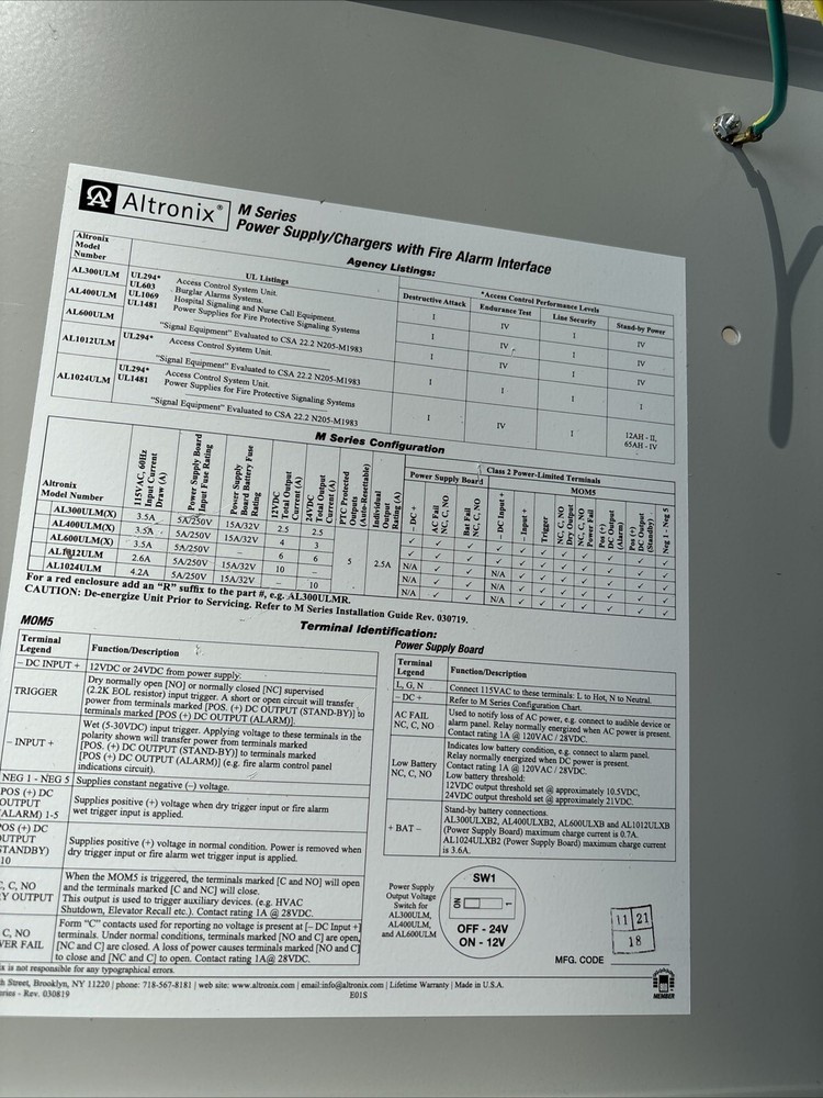 Altronix AL400ULM USED