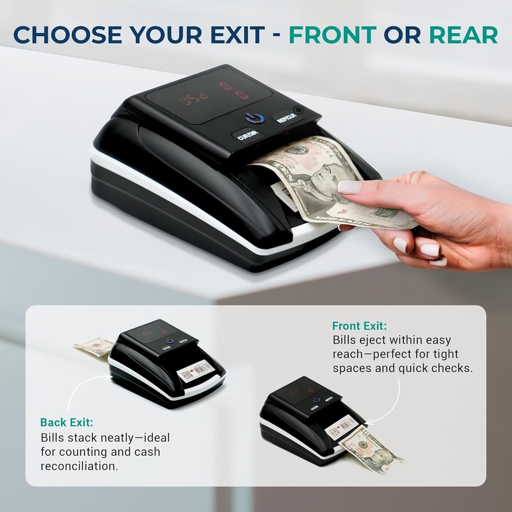 Professional Currency Detector with Large Display for Fast Bill Validation