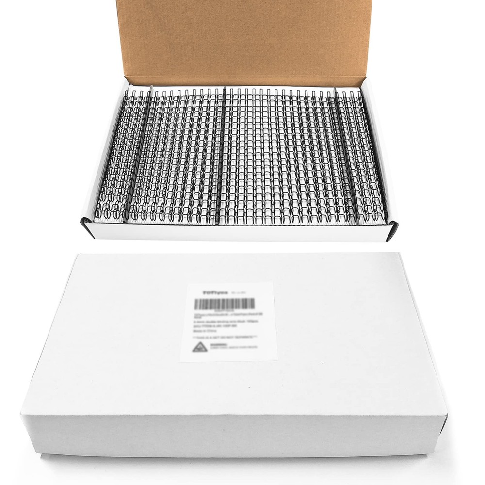 50 Pack Double Loop Wire Binding Spines, 5/8 Inch Diameter, 2:1 Pitch,21-Loop...