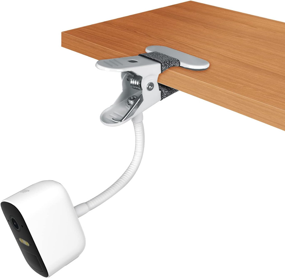Adjustable Gooseneck Clamp Mount for Eufy Cameras, Mounting Bracket Compatible w
