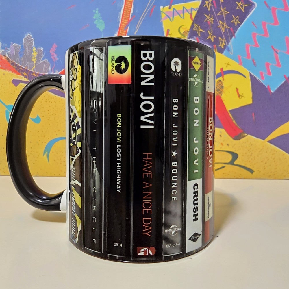 Classic Rock coffee Mug Inspired by cassette tape stack