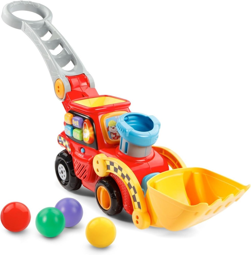 Pop-a-Balls Push and Pop Bulldozer, Red