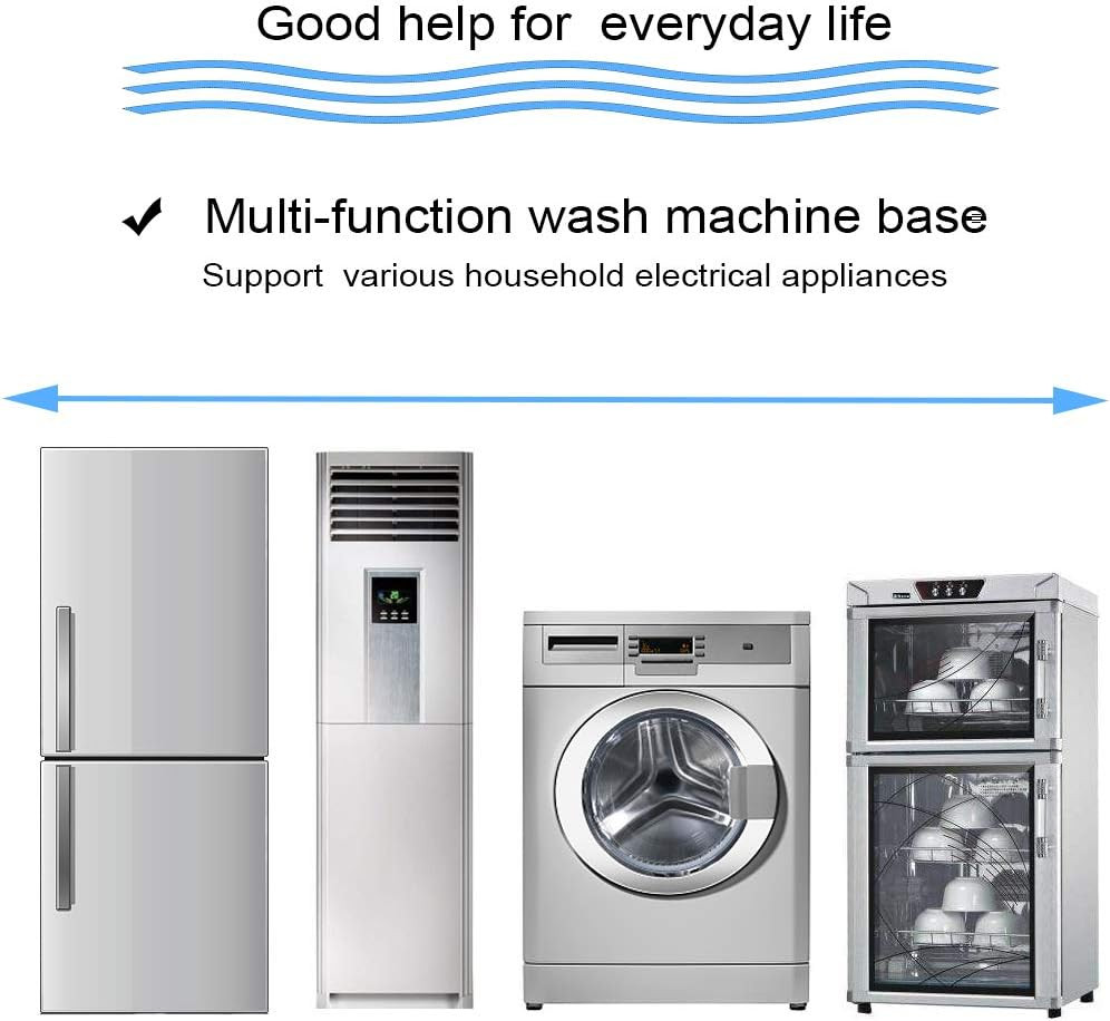 Adjustable Multi-Functional Refrigerator and Washing Machine Stand with 4 Feet