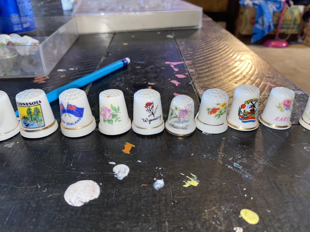 vintage thimble lot