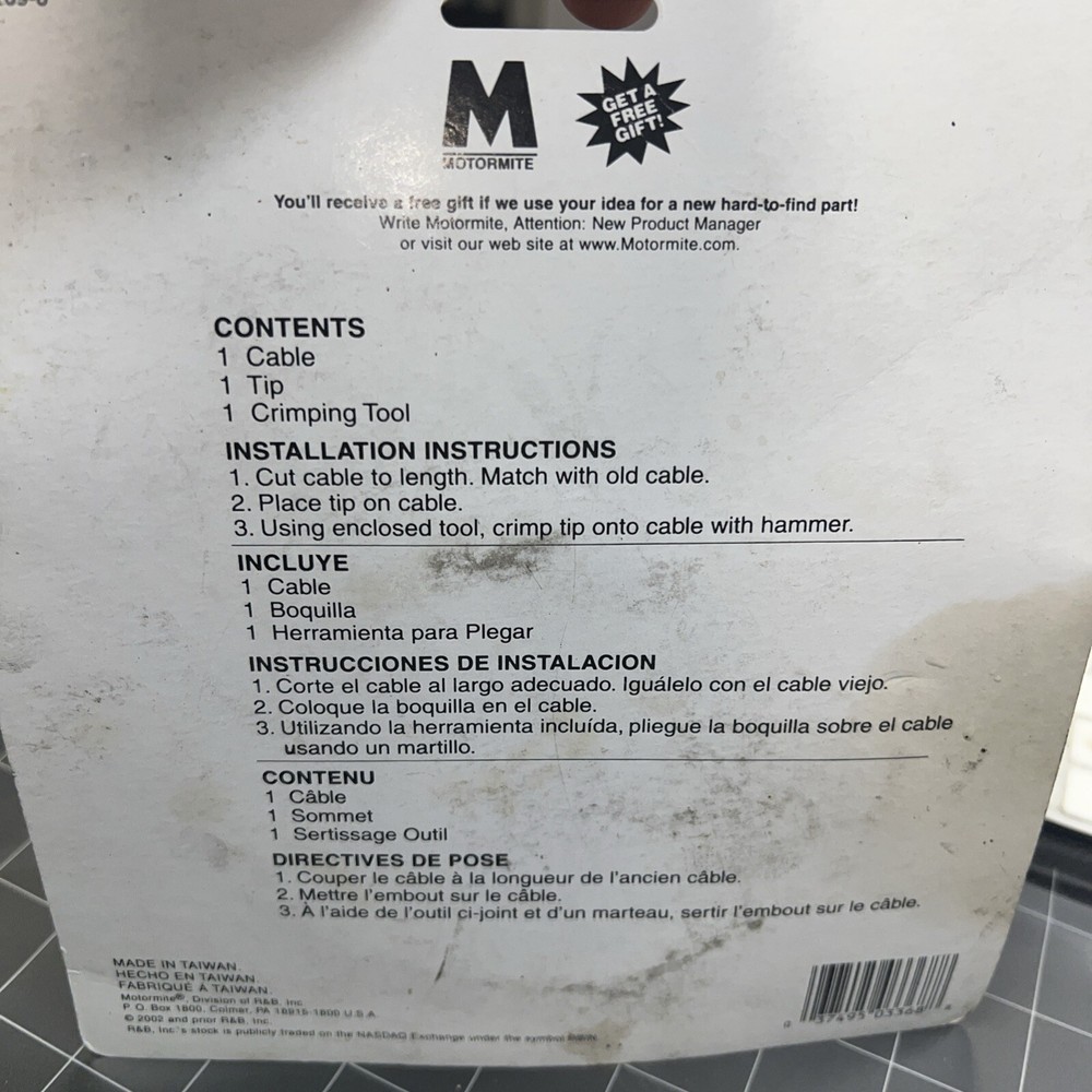 Dorman Help 03368 Universal Speedometer Cable Kit 72" w/ Tip