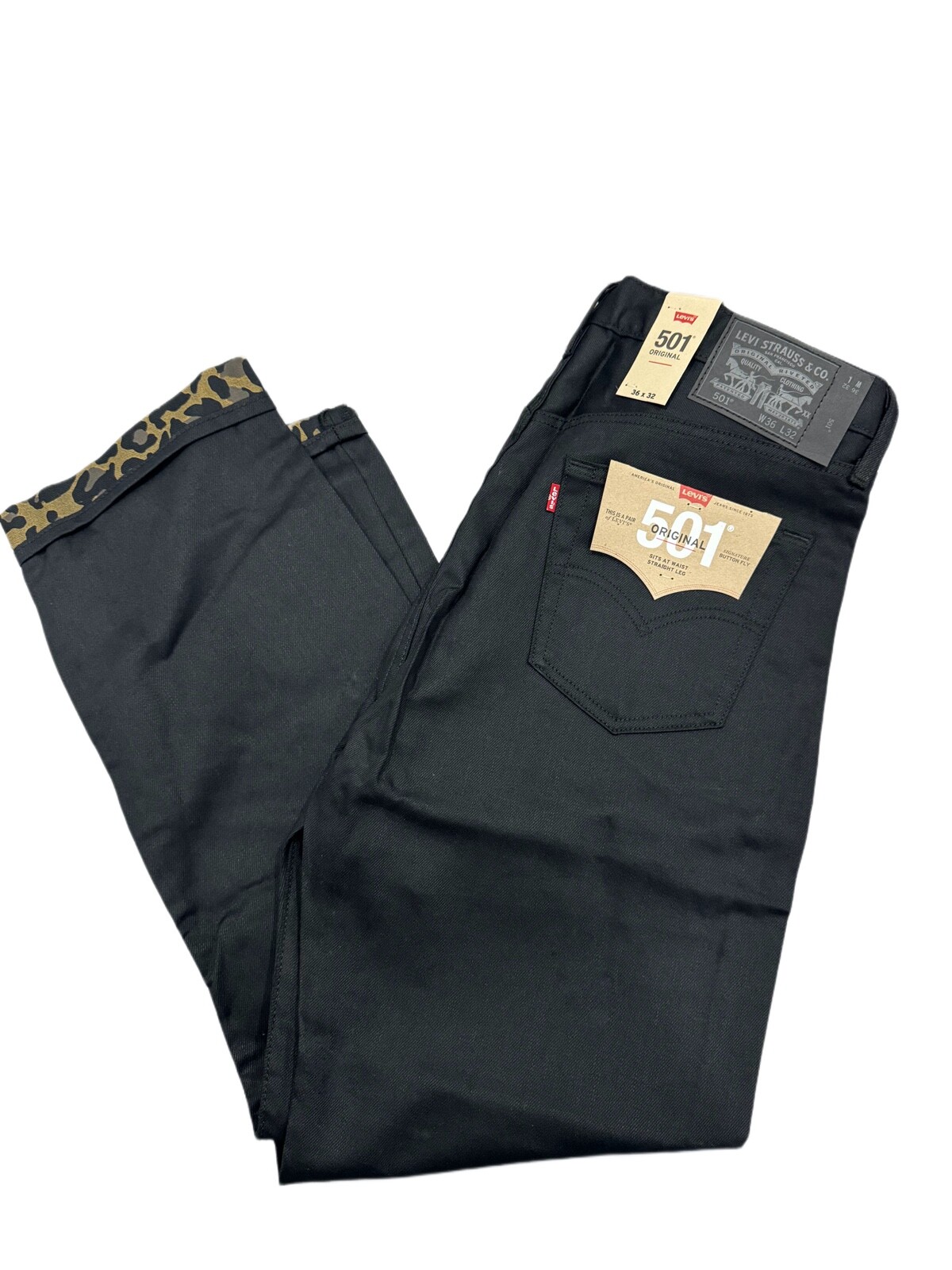 Levi's Men's 501 Original Fit Leopard Print Men's Jeans 005012886