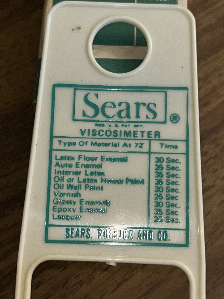 Vintage Sears Paint Viscosimeter W/ Original Box