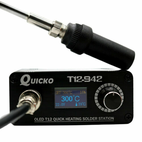 Mini T12-942 OLED Digital Soldering Station + Handle Iron Tips Welding Tool kit