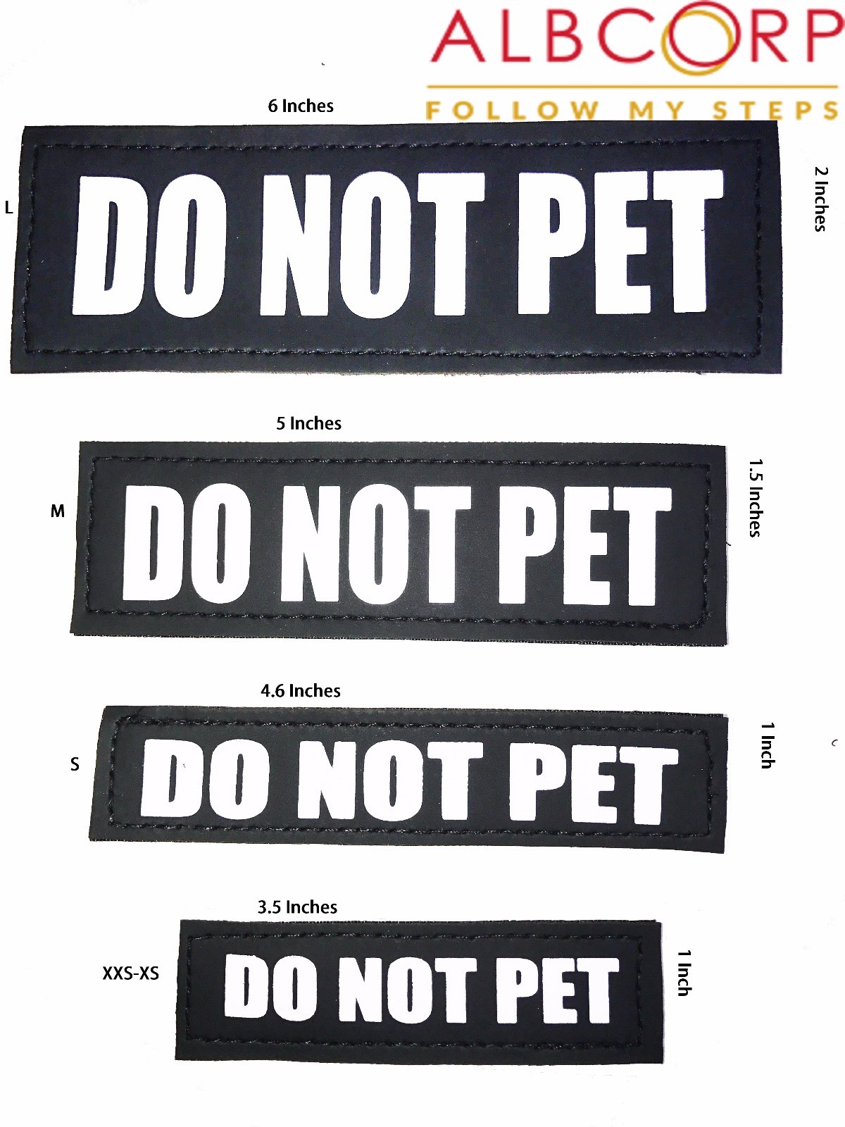 Reflective SERVICE DOG Patches,IN TRAINING,DO NOT PET, EMOTIONAL SUPPORT,THERAPY