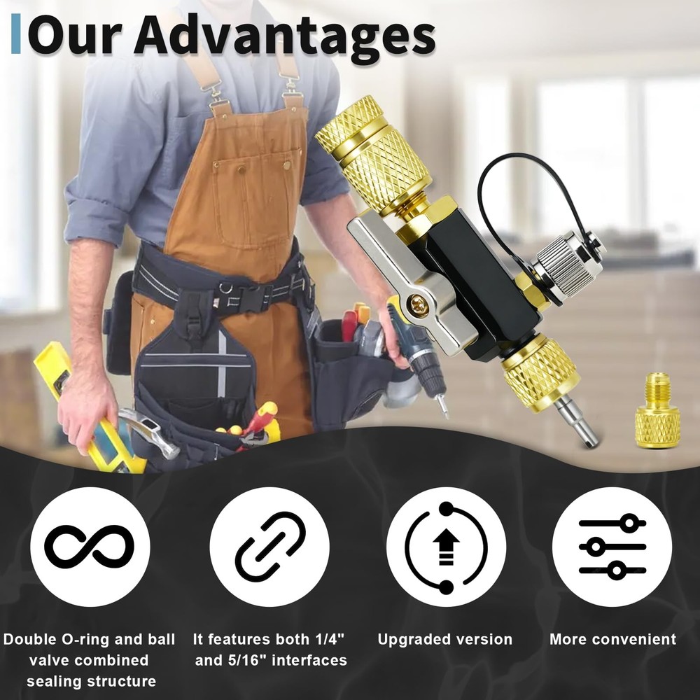 HVAC Valve Core Removal Tool, Mega Flow Vacuum-Rated Valve Core Removal Tool,...