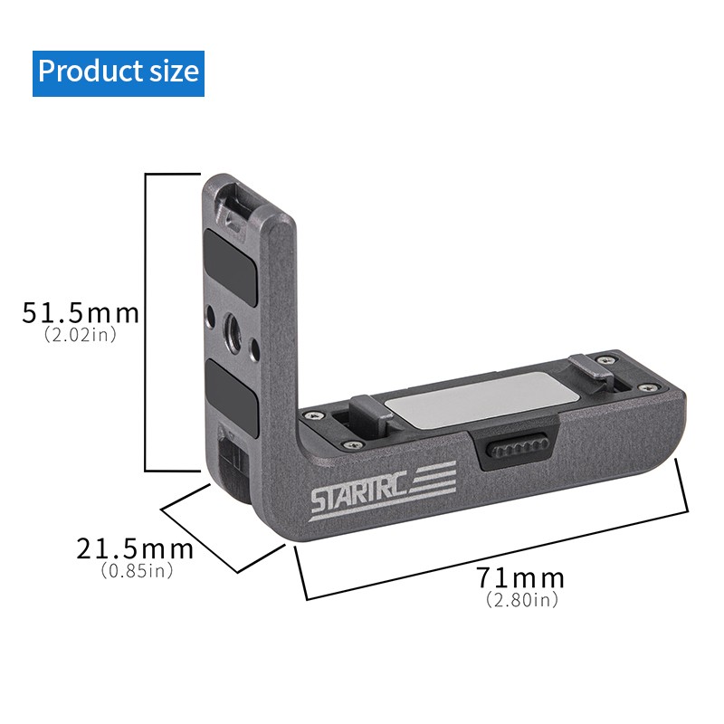 1PCS For DJI ACTION 5Pro/4/3 Camera Expansion Bracket L-Shape Vlog Adapter