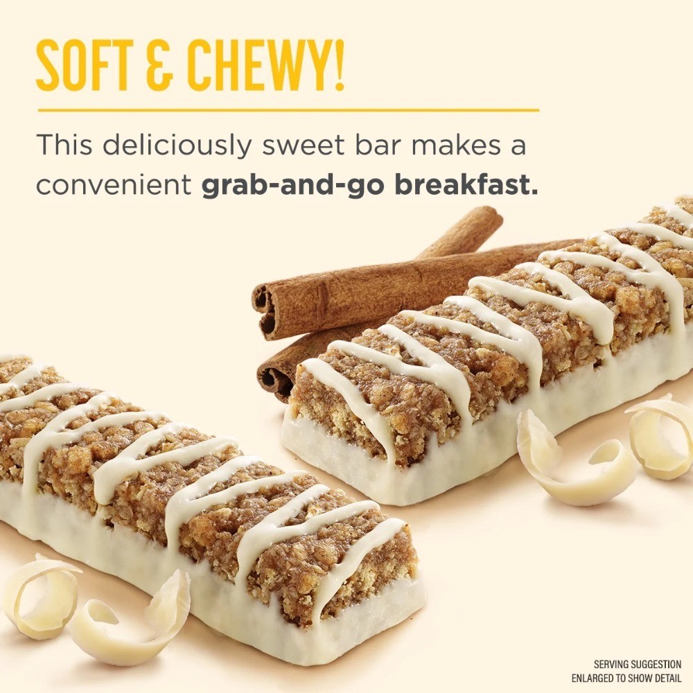 Cinnamon Bun Breakfast Bars, for Weight Loss, 15 Count